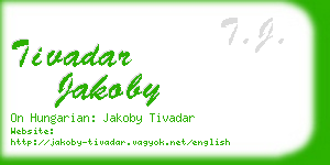 tivadar jakoby business card